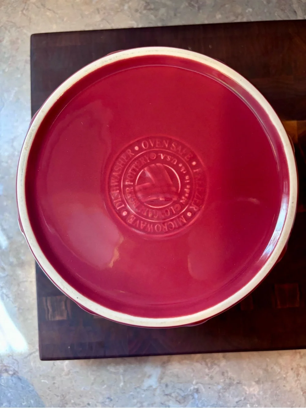 Longaberger Paprika Drum Crock W/ Lid